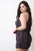 Striped Pattern Round Neck Romper