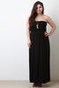 Solid Strapless Maxi Dress