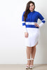 Hooded Colorblock Jersey Long Sleeve Dress