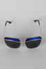 Two Tone Rimless Wide Sunglasses