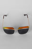 Two Tone Rimless Wide Sunglasses