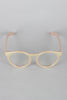 Horn Rimmed Metallic Accent Glasses