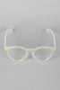 Horn Rimmed Metallic Accent Glasses