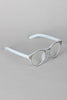 Horn Rimmed Metallic Accent Glasses