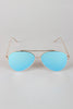 Double Bridge Mirrored Aviator Sunglasses