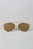 Double Bridge Mirrored Aviator Sunglasses