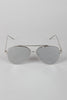 Double Bridge Mirrored Aviator Sunglasses