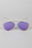 Double Bridge Mirrored Aviator Sunglasses