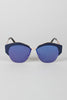 Geometric Semi-Rimless Sunglasses