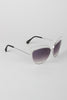 Wire Frame Cat Eye Mirrored Sunglasses