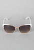 Textured Mod Semi-Rimless Sunglasses