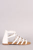 Bamboo Caged Cutout Gladiator Flat Sandal