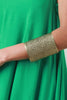 Burnished Pebbled Metallic Cuff Bracelet