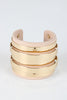 Metal and Leather Cuff Bracelet