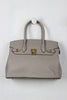 Pebbled Lock Embellishment Handbag