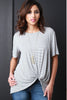 Twisted Knotted Striped Tee
