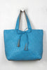 Reversible Woven Tassel Tie Tote Bag