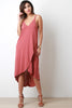 Jersey Knit Crisscross Strappy Back Trapeze Dress
