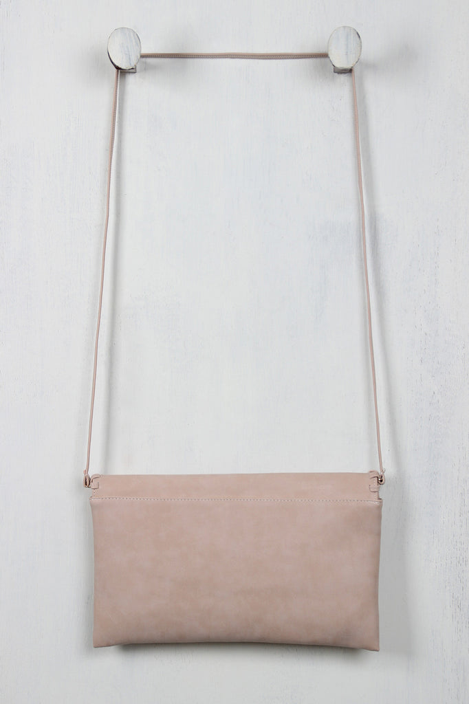 Vegan Leather Stitched Envelope Bag