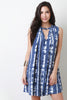 Tie Dye Sleeveless Shift Dress