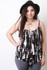 Tie Dye Tiered Ruffle Sleeveless Top