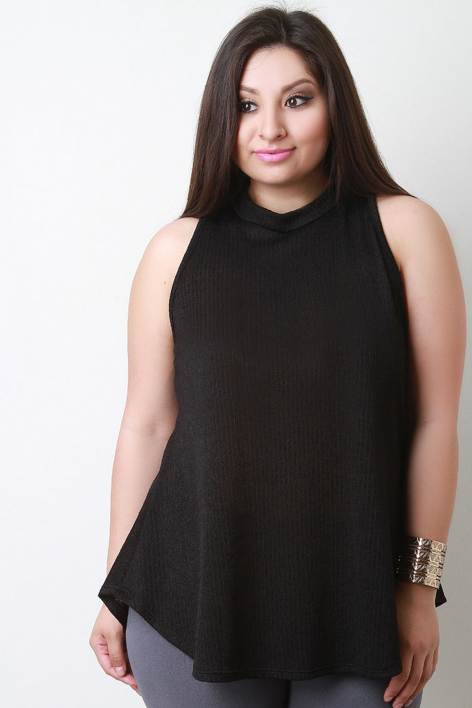 Knit Sleeveless Key Hole Top