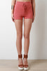 High Waist Rib Knit Shorts