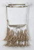 Metallic Layered Fringe Clutch Bag