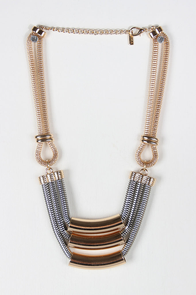 Tube Chain Chunky Geometric Necklace