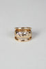 Hammered Triple Band Faux Stacked Ring