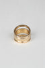 Hammered Triple Band Faux Stacked Ring