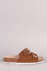 Bamboo Double Buckle Cork Footbed Sandal