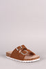 Bamboo Double Buckle Cork Footbed Sandal