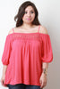 Cold Shoulder Peasant Top