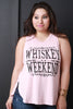 Whiskey Weekend Graphic Print Tank Top