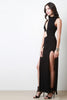 Cut Out Deep Slit Sleeveless Maxi Dress