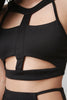 Cut-Out Panel Mock Neck Crop Top