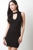 Keyhole Yoke Choker Bodycon Dress