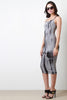 Cross Back Tie Dye Midi Dress
