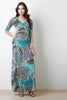 Abstract Paisley Print Maxi Dress