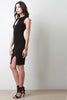 Sleeveless Keyhole Zip Front Dress