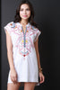 Tribal Embroidery Shift Dress