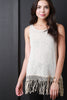 Fringe Hem Knit Tank Top