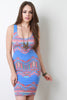 Tribal Print Jersey Bodycon Mini Dress