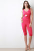 Solid Scoop Neck Sleeveless Romper