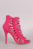 Nubuck Strappy Knotted Stiletto Heel