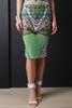 Geometric Semi-Sheer Mesh Midi Skirt