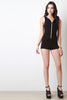 Hooded Sleeveless Zip Up Romper