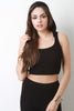 Hooded Rib Knit Crop Top