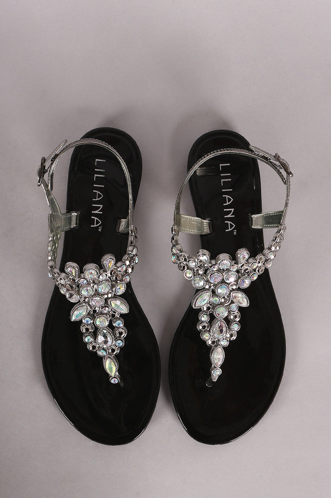 Liliana Rhinestone Jelly Sandal